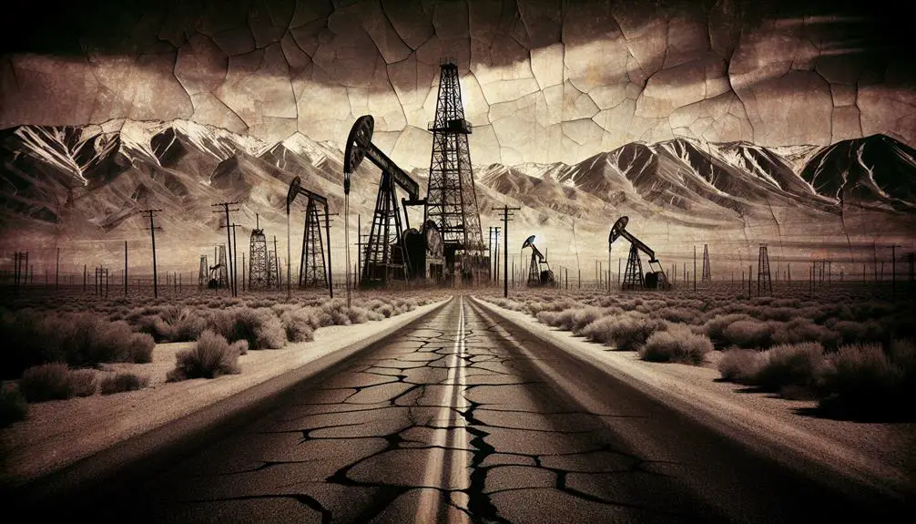 Oil Fields In Abandoned Towns