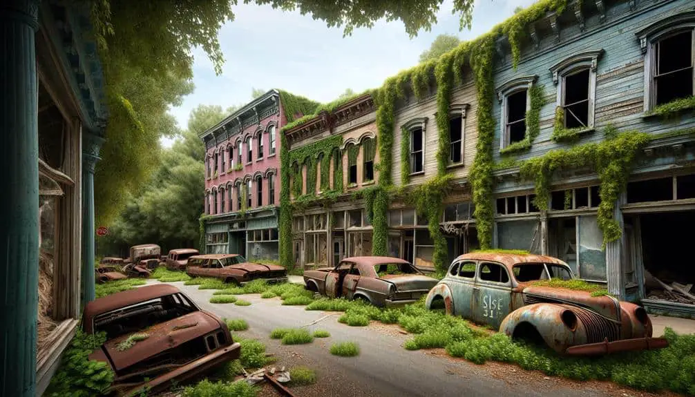 post apocalyptic us town remnants