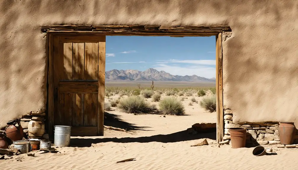 abandoned desert mining settlement