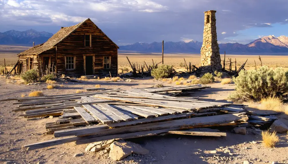 abandoned desert settlement remains