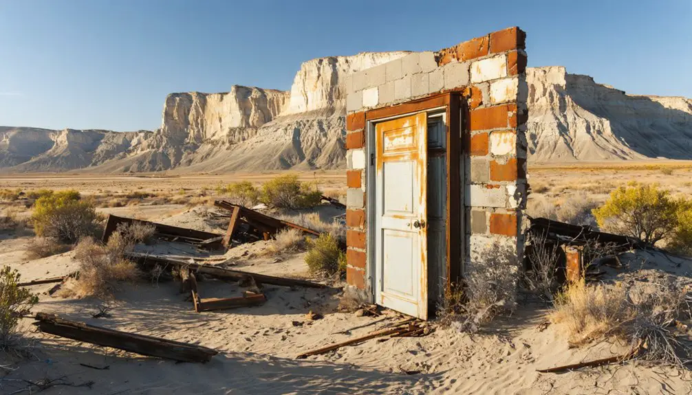 abandoned desert town remnants
