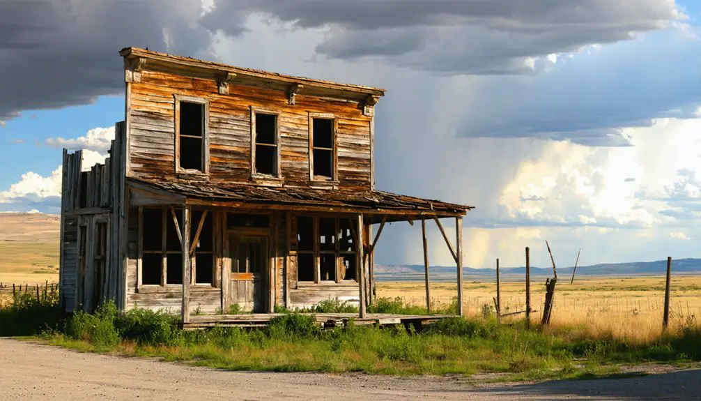 abandoned frontier town remnants