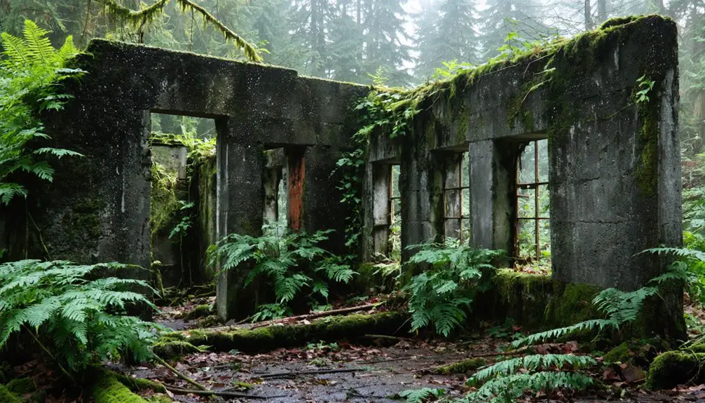abandoned mining community remains