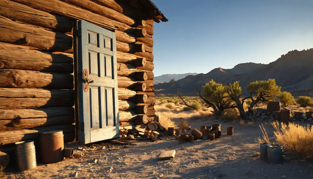 abandoned mining settlement remains