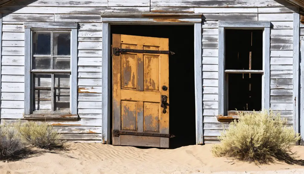 abandoned mining settlement remains