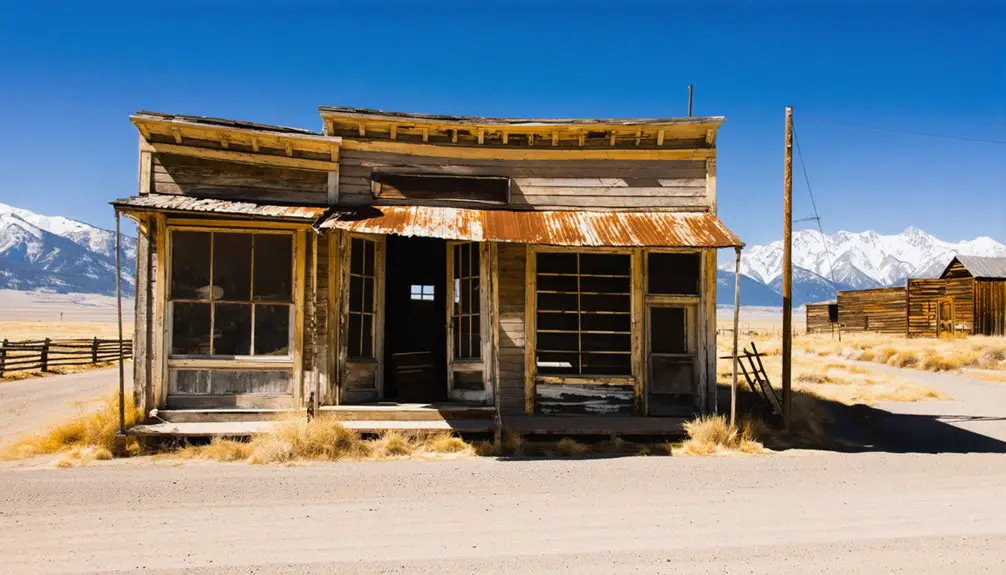 abandoned mining settlement remains