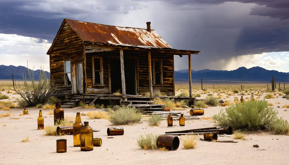 abandoned mining settlement remains