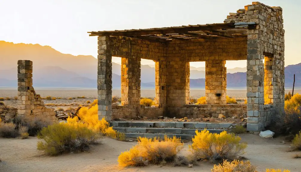 abandoned mining settlement remains