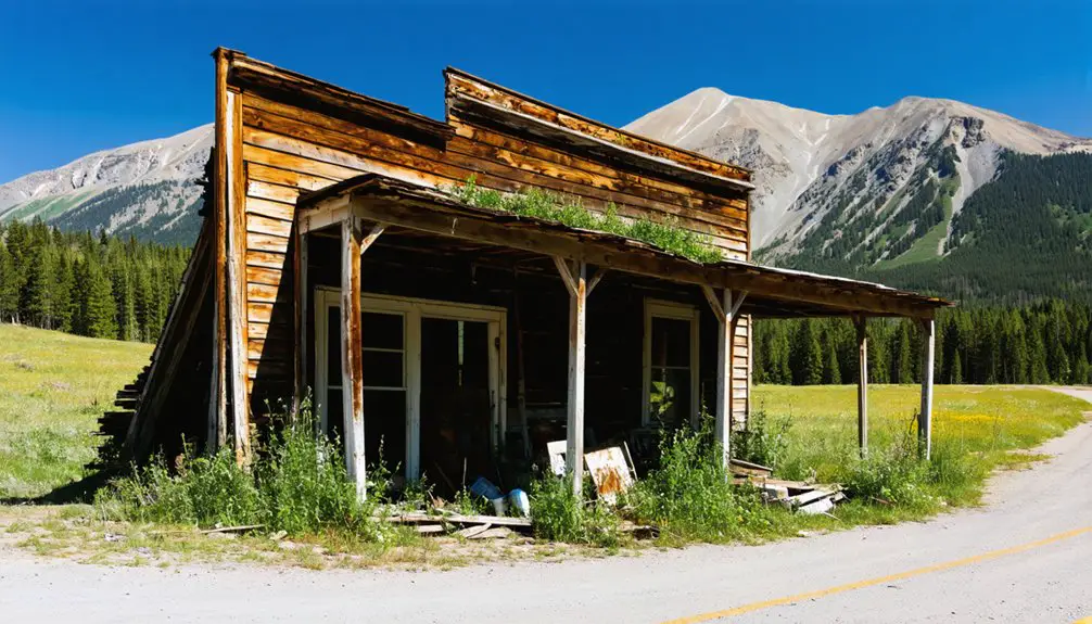 abandoned mining town remnants
