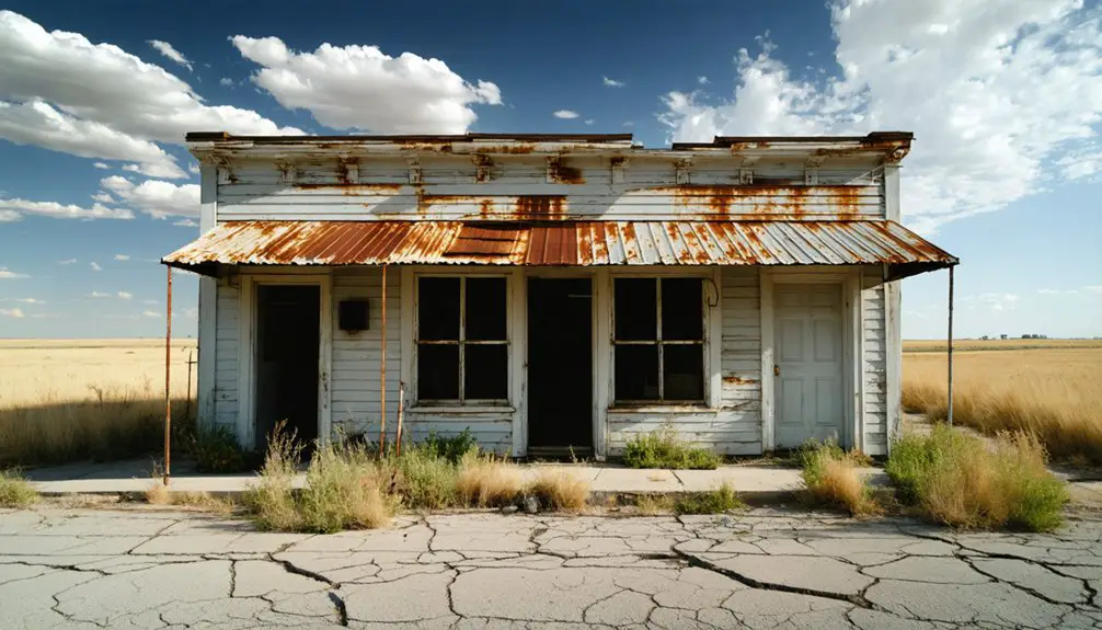 abandoned prairie town remnants