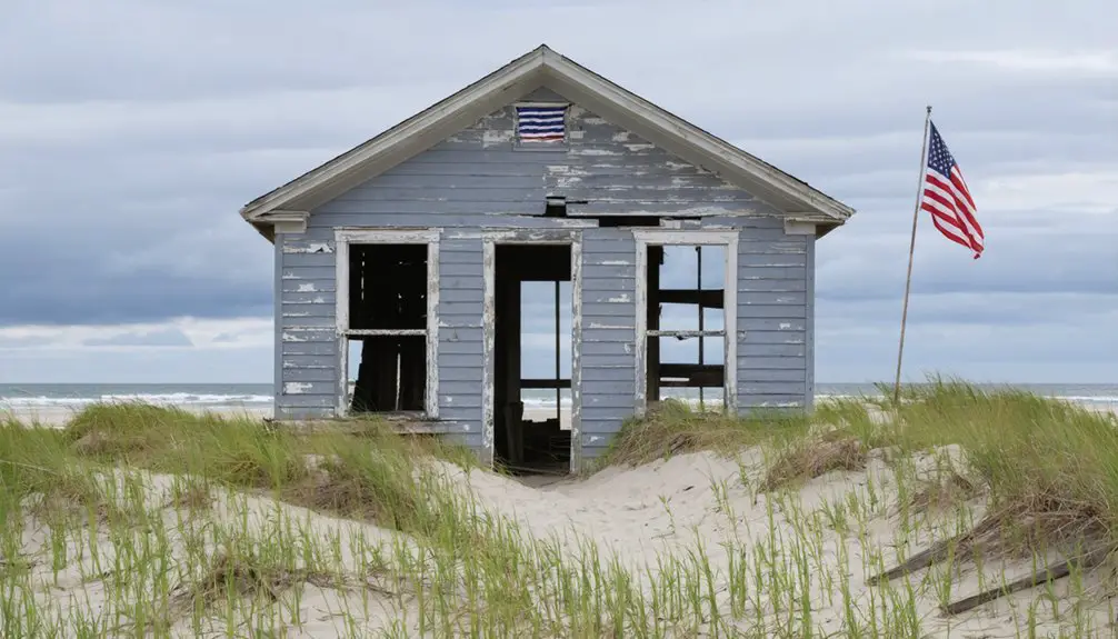 abandoned seaside resort town