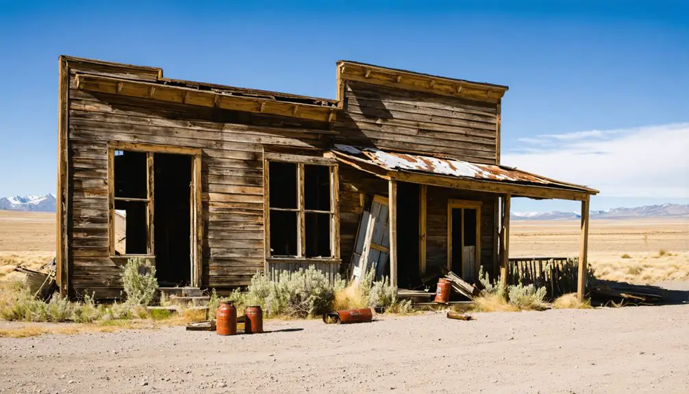 abandoned western mining settlement