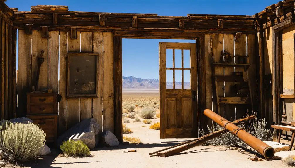deserted mining town remnants