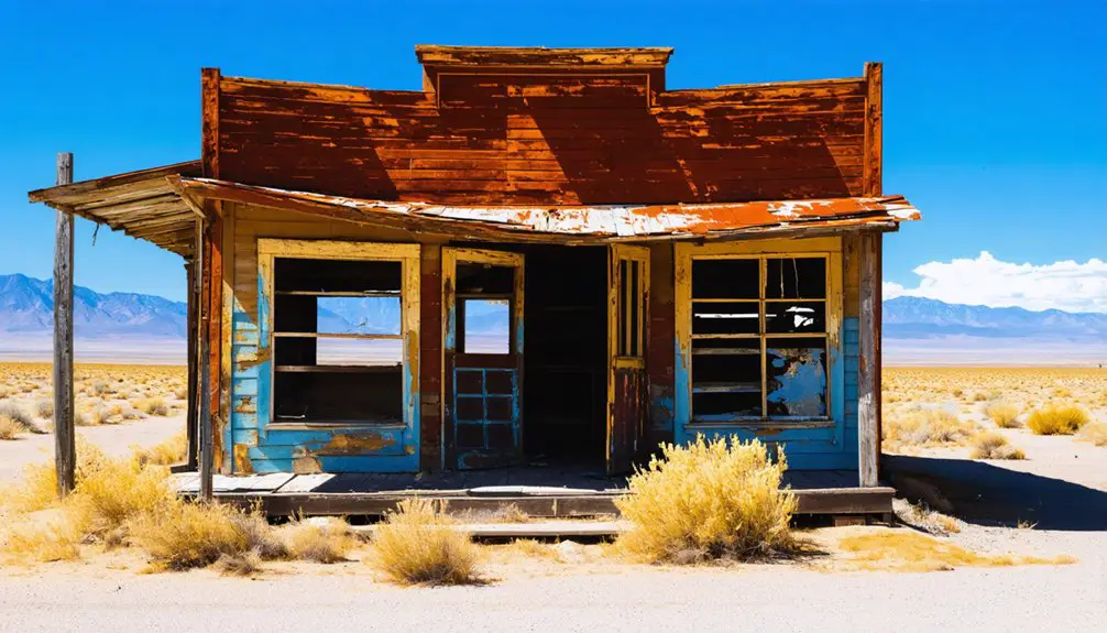 deserted mining town ruins
