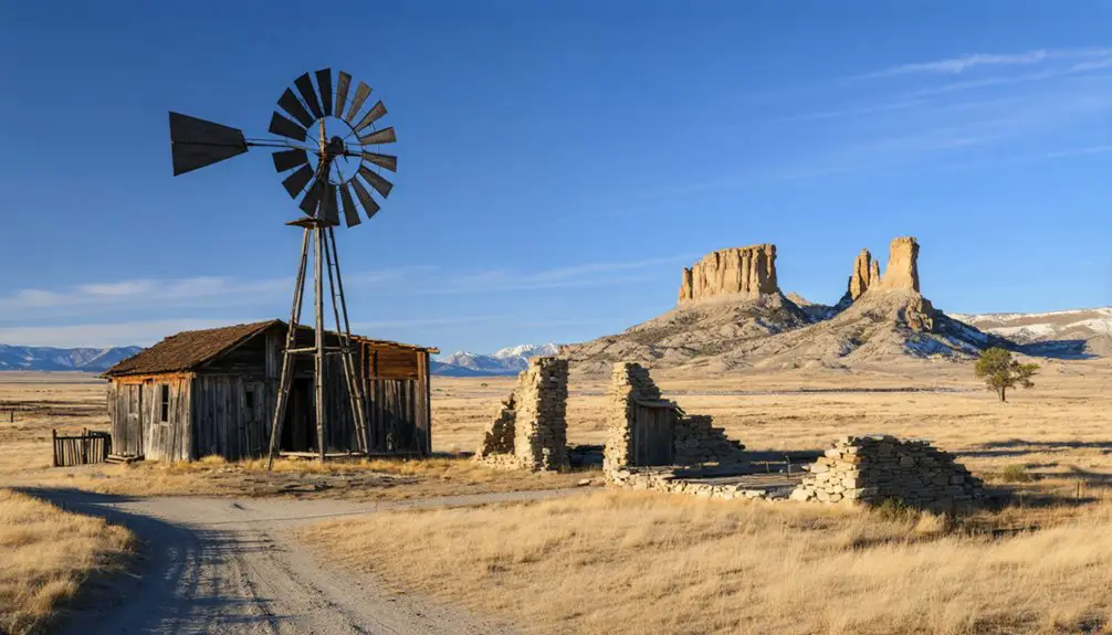 desolate wyoming ghost town