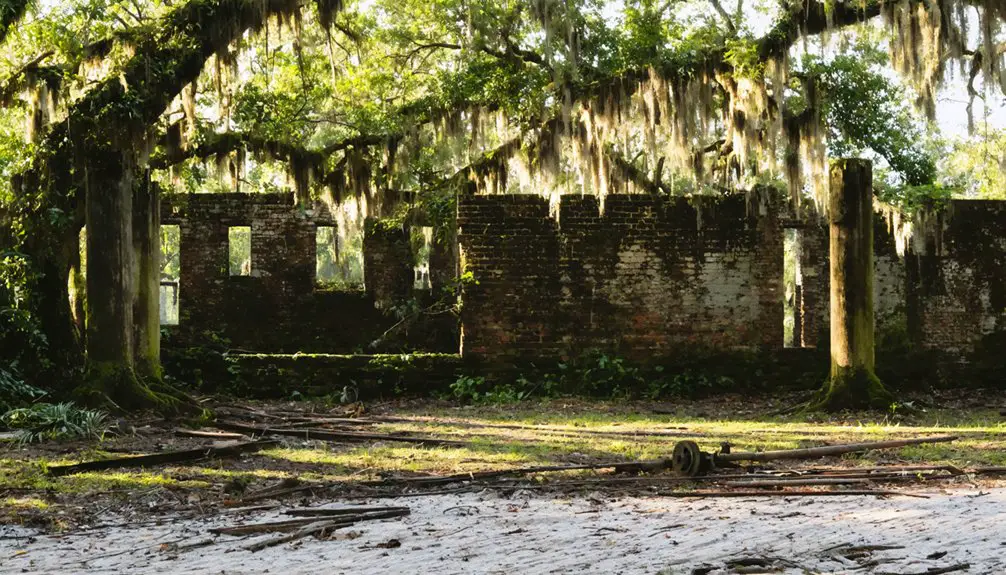deteriorating ghost town remains