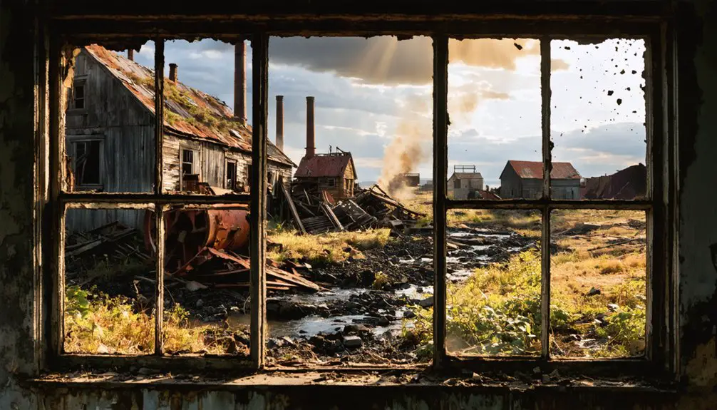 floods contamination ghost towns