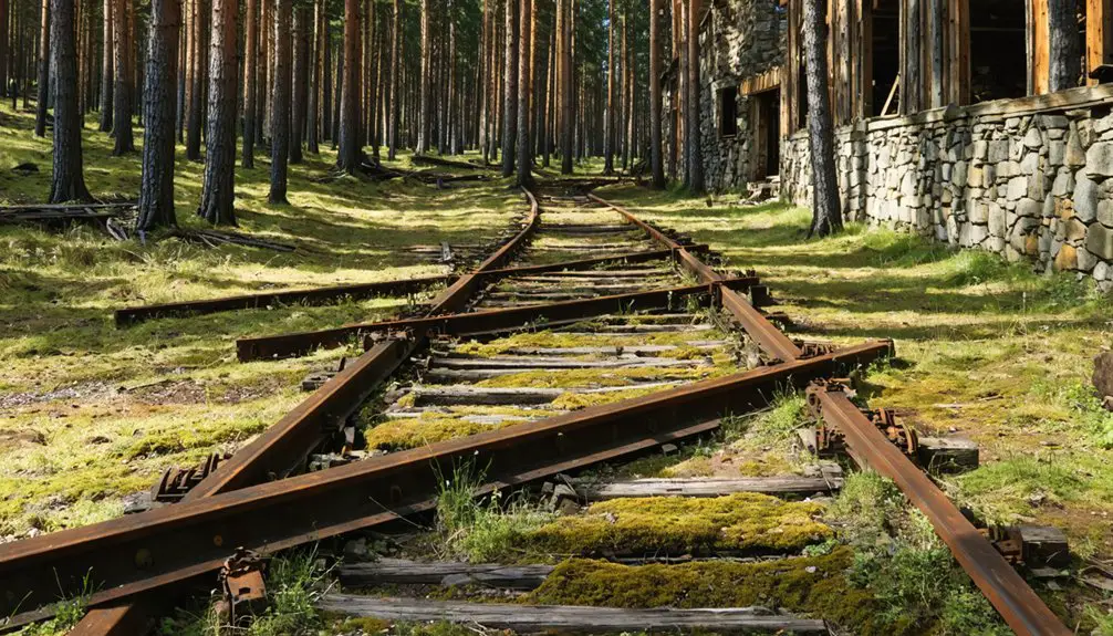 industrial ruins in wilderness