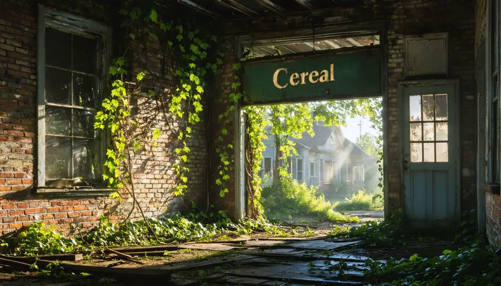 nature reclaiming abandoned town