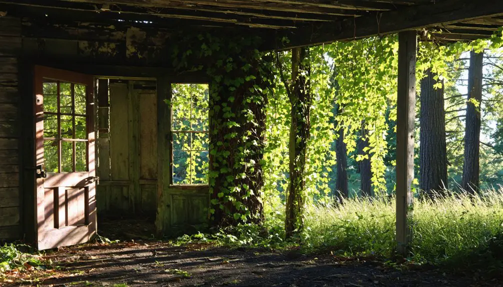 nature reclaims abandoned homestead