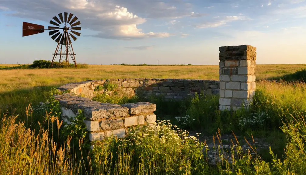 remnants of 19th century settlement