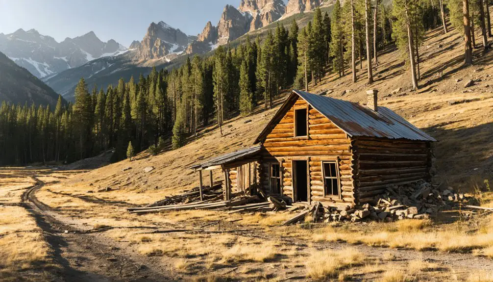 rugged wooden mining architecture