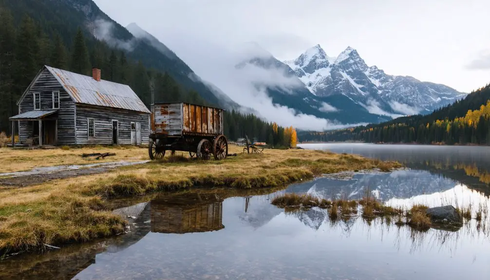submerged ghost town remains