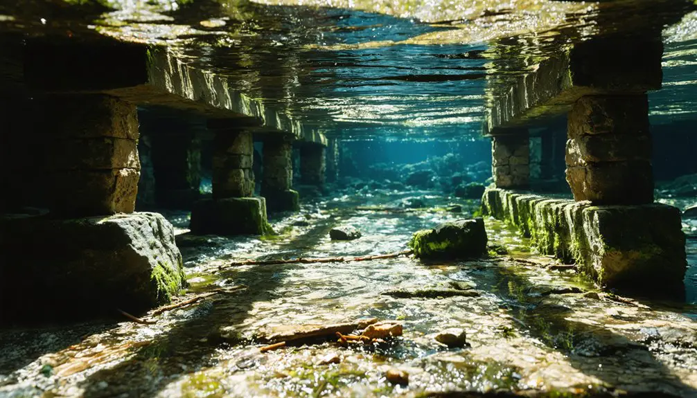 submerged mining infrastructure remnants