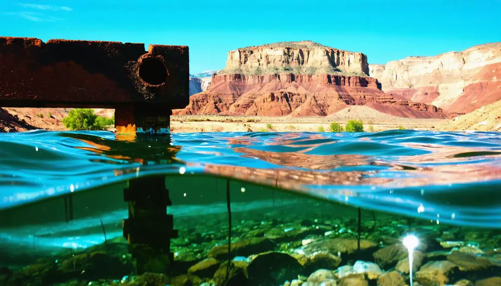 submerged town beneath reservoir