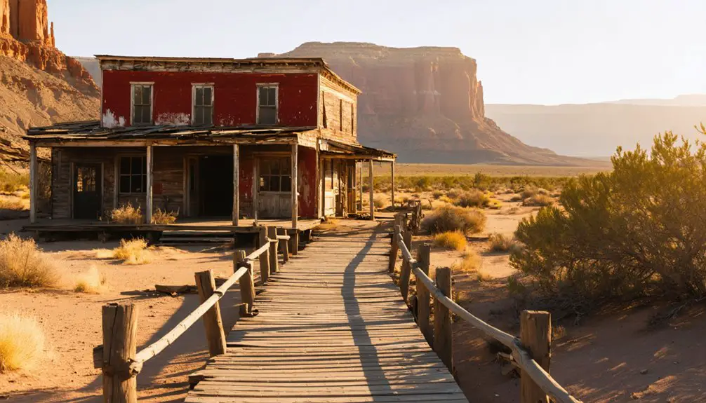 abandoned colorful mining town