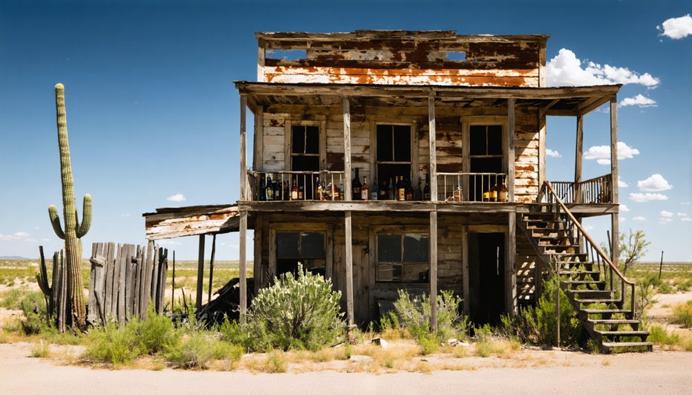 abandoned desert town remains