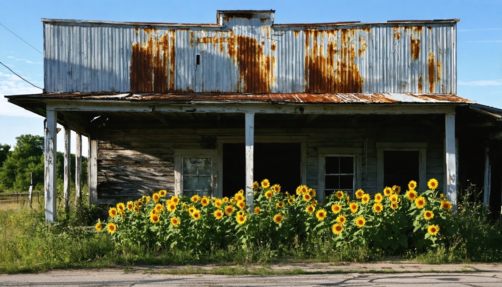abandoned mill site remnants