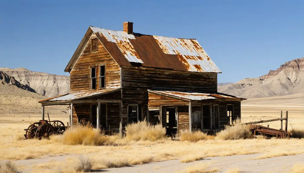 abandoned mining settlement remains