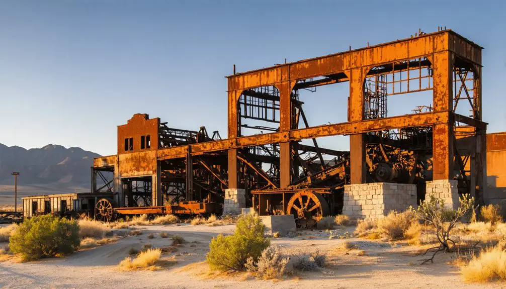 abandoned mining town remnants