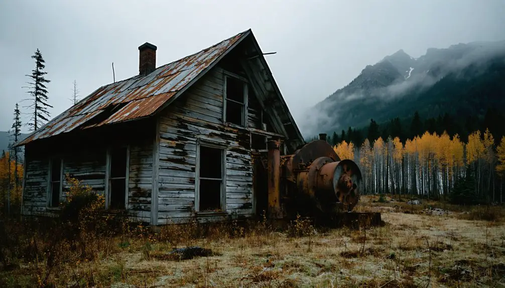 abandoned mining village remains