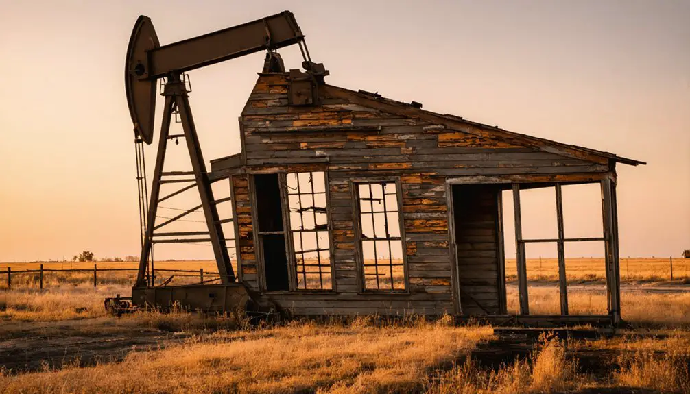 abandoned oil town remains