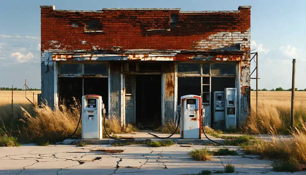 abandoned oil town remnants