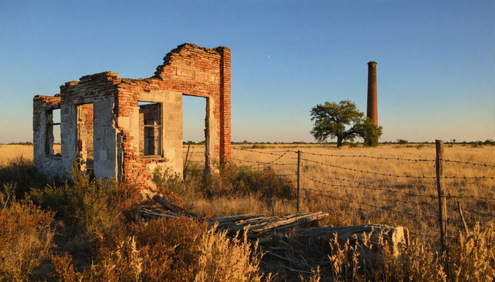 barren ruins in wilderness