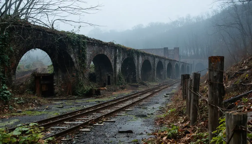 ghostly railroad junction remnants