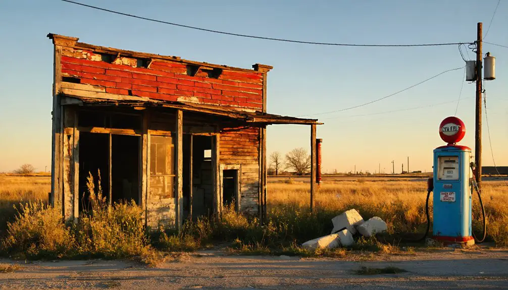 remnants of abandoned town