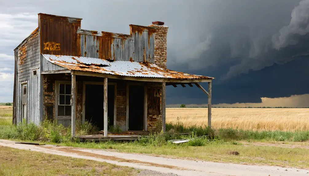 town devastated by disasters