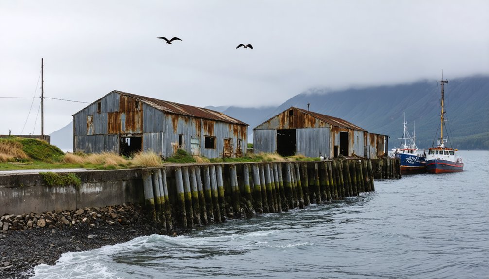 abandoned alaskan coastal settlement