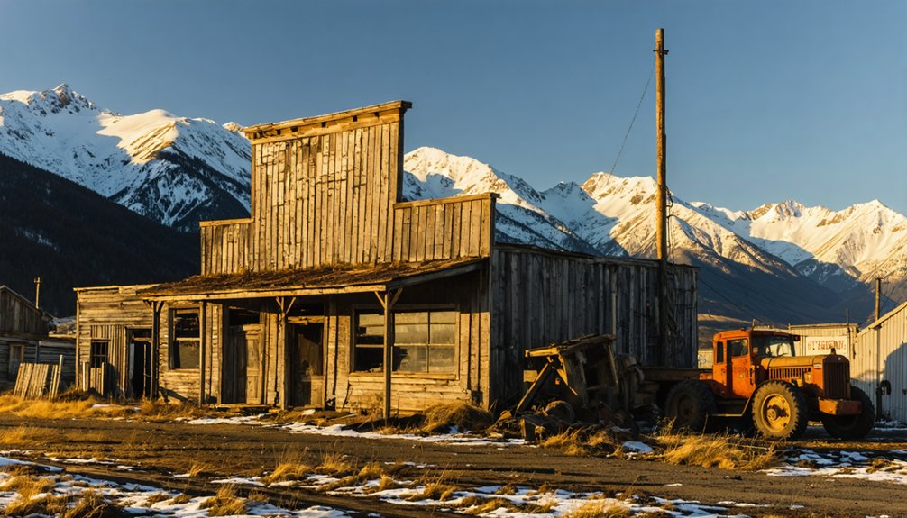 abandoned alaskan coastal settlement