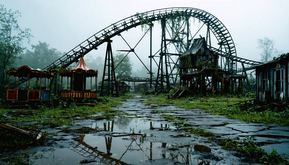 abandoned amusement park attraction