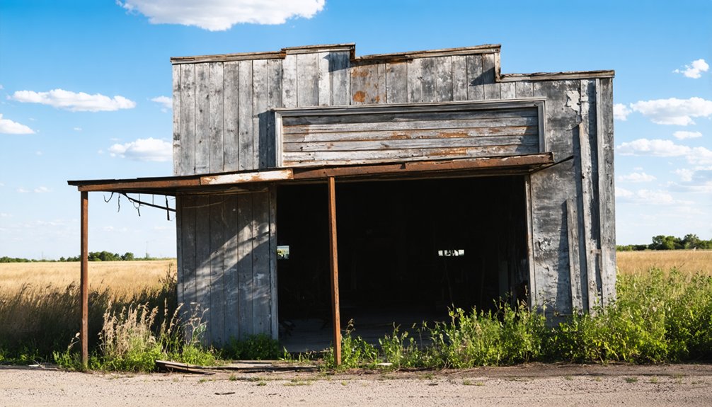 abandoned ghost town remnants