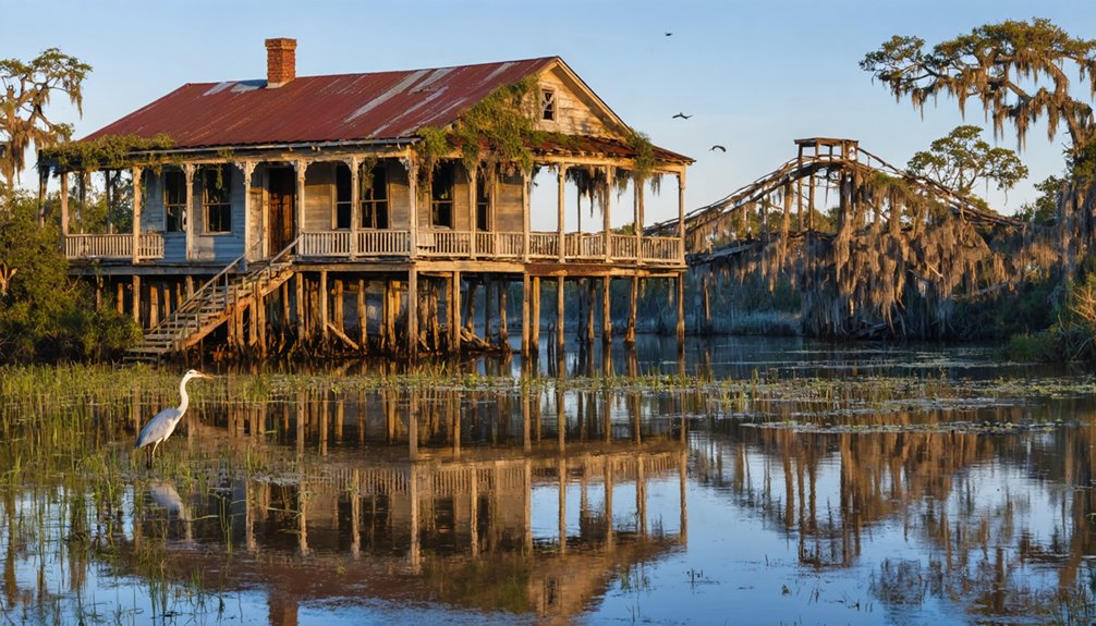 abandoned louisiana river town