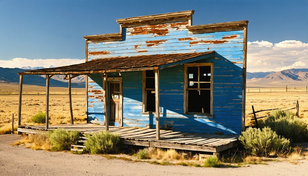 abandoned mining settlement remains