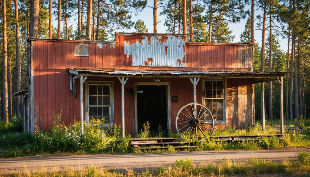 abandoned mining town remains