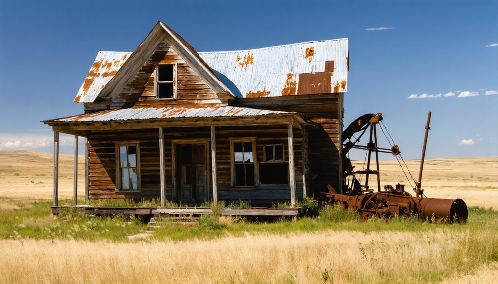 abandoned mining town remnants