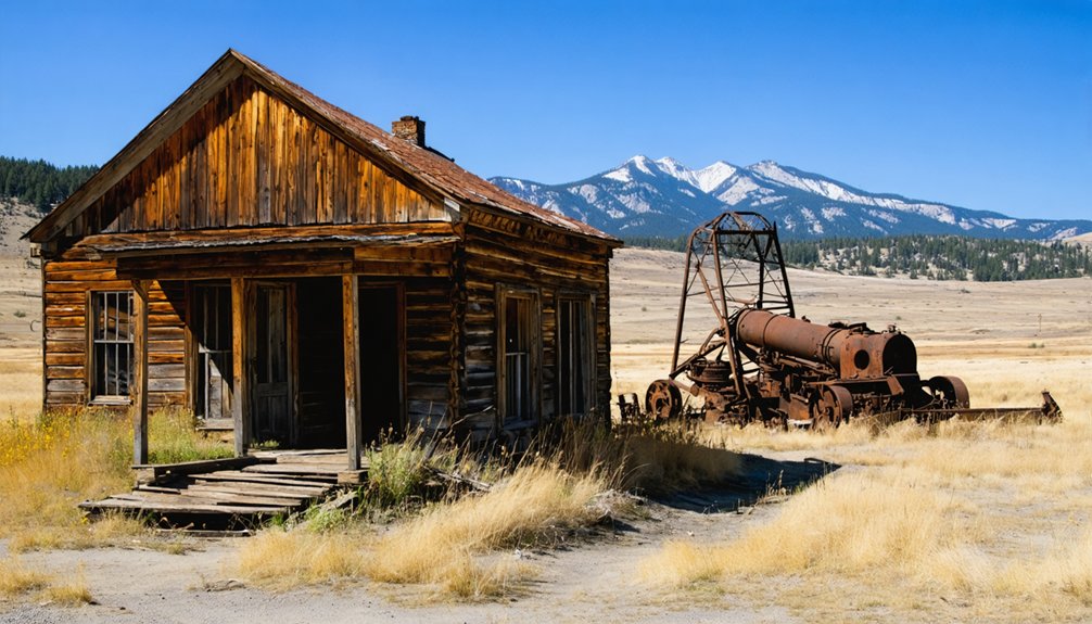 abandoned mining town remnants